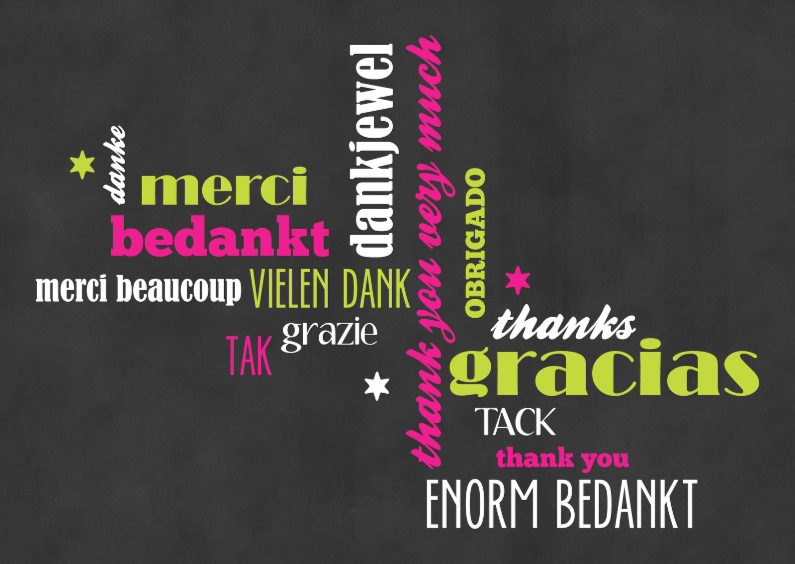 15301 Bedankt Krijtbord - Bedankkaartjes Bedankkaartjes - 15301 Bedankt Krijtbord