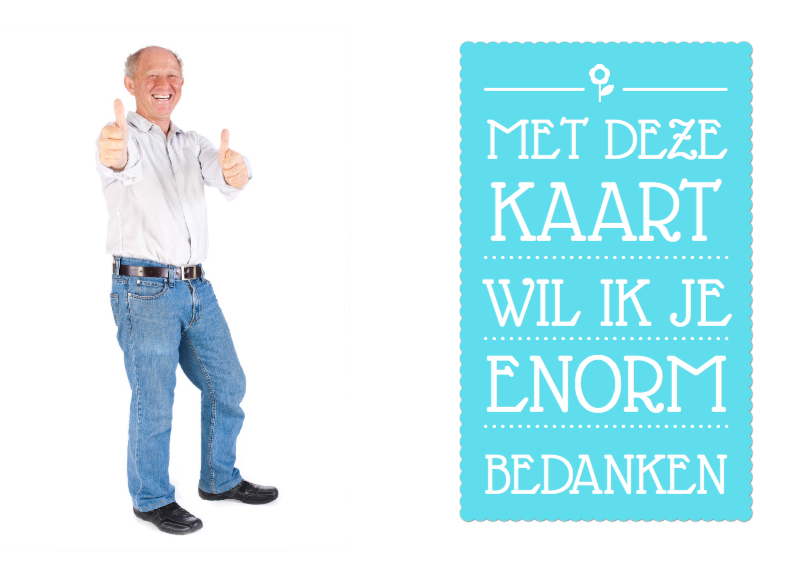 Bedankkaartjes - Bedank kaart Eigen Foto Neutraal