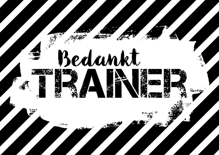 Bedankkaart bedankt trainer - Bedankkaartjes Bedankkaartjes - Bedankkaart bedankt trainer