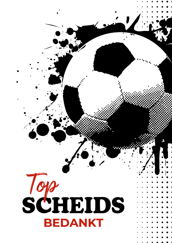 Bedankkaart top scheids bedankt voetbal - Bedankkaartjes Bedankkaartjes - Bedankkaart top scheids bedankt voetbal