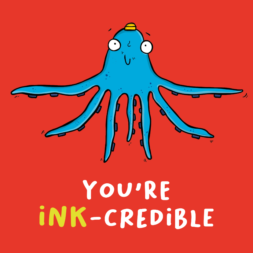 Bedankkaart you're ink vriendschap - Bedankkaartjes Bedankkaartjes - Bedankkaart you're ink vriendschap