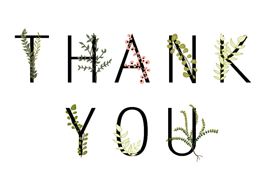 Bedankkaartje Botanical ThankYou - Bedankkaartjes Bedankkaartjes - Bedankkaartje Botanical ThankYou