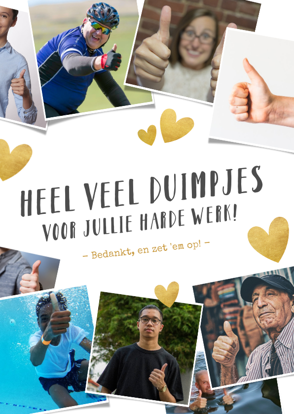Bedankkaartje hulpverleners duimpjes omhoog foto's - Bedankkaartjes Bedankkaartjes - Bedankkaartje hulpverleners duimpjes omhoog foto's