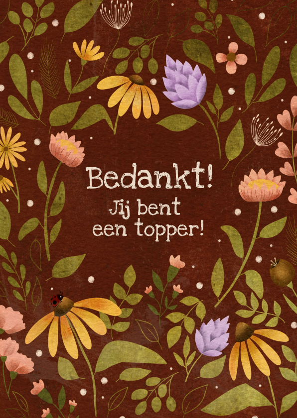 Bedankkaartjes - Bedankkaartje jij bent een topper