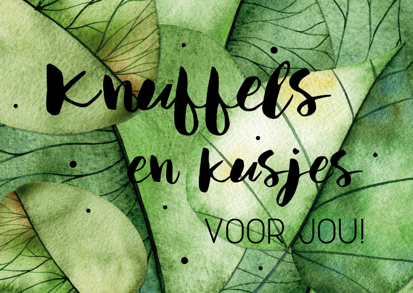 Bedankkaartje: Knuffels en kusjes voor jou! - Bedankkaartjes Bedankkaartjes - Bedankkaartje: Knuffels en kusjes voor jou!