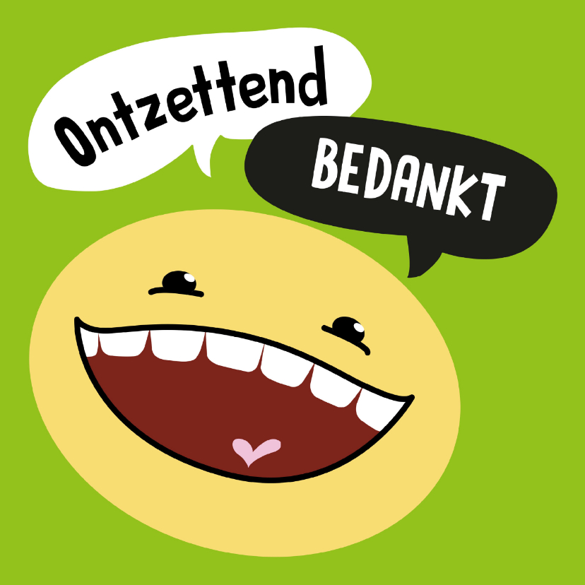 Bedankkaartjes - Bedankkaartje Smiley