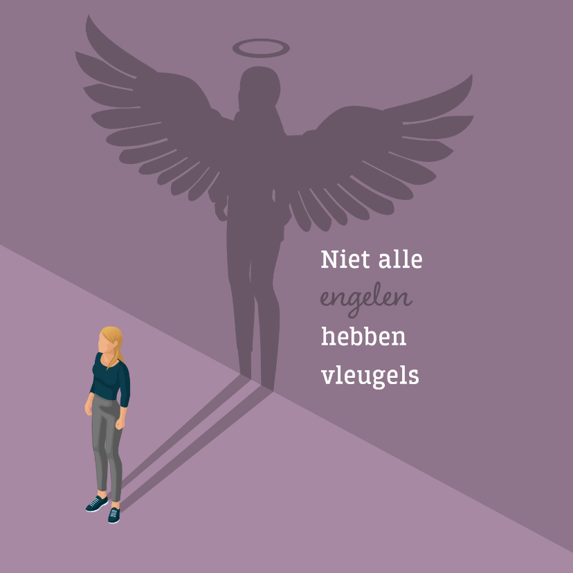 Bedankkaartje: voor een vrouwelijke engel - Bedankkaartjes Bedankkaartjes - Bedankkaartje: voor een vrouwelijke engel