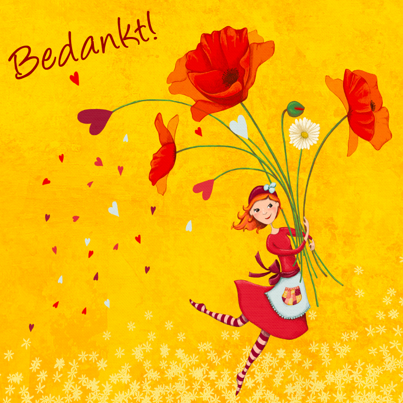 Bedankt Bloemen 03 - Bedankkaartjes Bedankkaartjes - Bedankt Bloemen 03