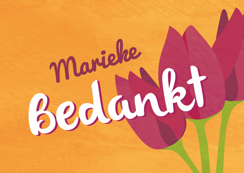 Bedankkaartjes - Bedankt bloemen - tulpen