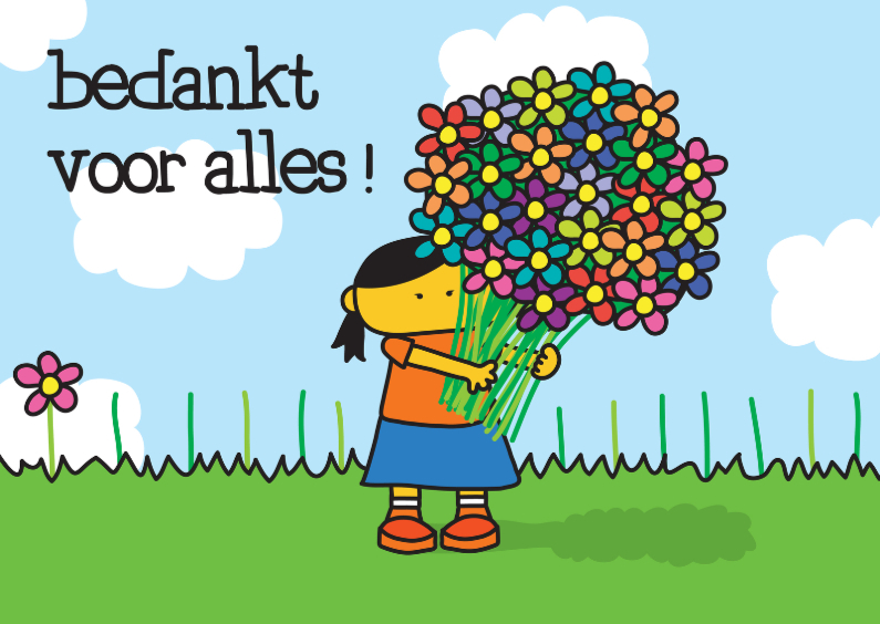 Bedankt Bos Bloemen - Bedankkaartjes Bedankkaartjes - Bedankt Bos Bloemen
