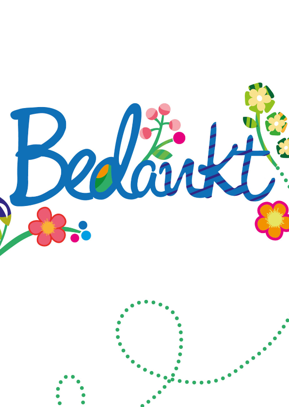 bedankt dank je wel bloem -BF - Bedankkaartjes Bedankkaartjes - bedankt dank je wel bloem -BF