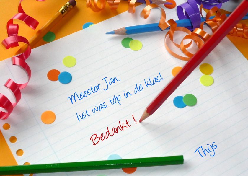 Bedankt Feestelijk Papier - Bedankkaartjes Bedankkaartjes - Bedankt Feestelijk Papier