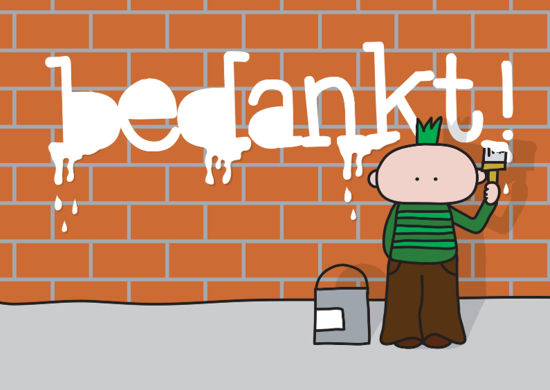Bedankt Geverfd - Bedankkaartjes Bedankkaartjes - Bedankt Geverfd