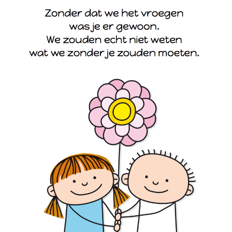 Bedankt Grote Bloem - Bedankkaartjes Bedankkaartjes - Bedankt Grote Bloem