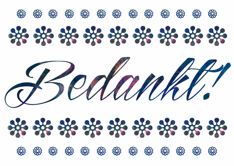 Bedankt kaart met bloemen - Bedankkaartjes Bedankkaartjes - Bedankt kaart met bloemen