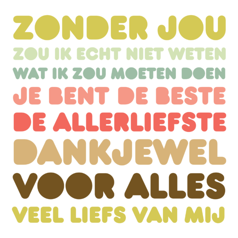 Bedankt Letters De Beste - Bedankkaartjes Bedankkaartjes - Bedankt Letters De Beste
