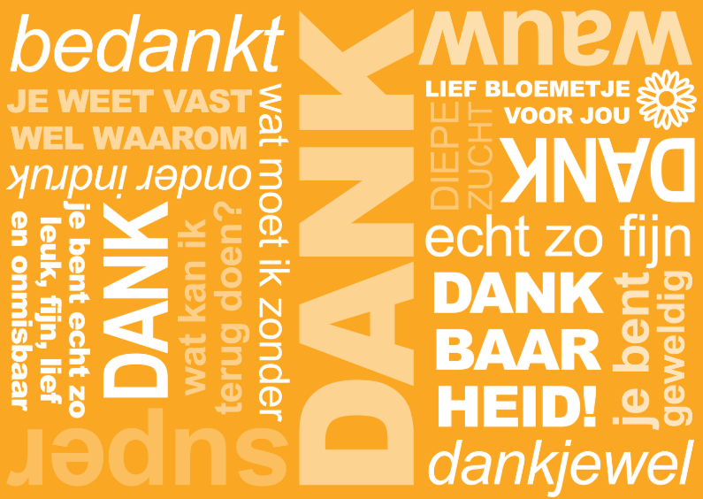 Bedankt Tekst Oranje - Bedankkaartjes Bedankkaartjes - Bedankt Tekst Oranje