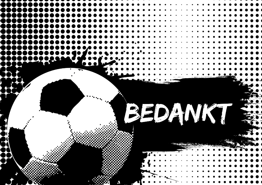 Bedankkaartjes - Bedankt voetbal trainer leider scheidsrechter vrijwilliger