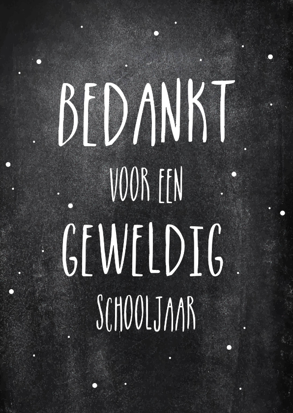 Bedankkaartjes - Bedankt - voor een geweldig schooljaar