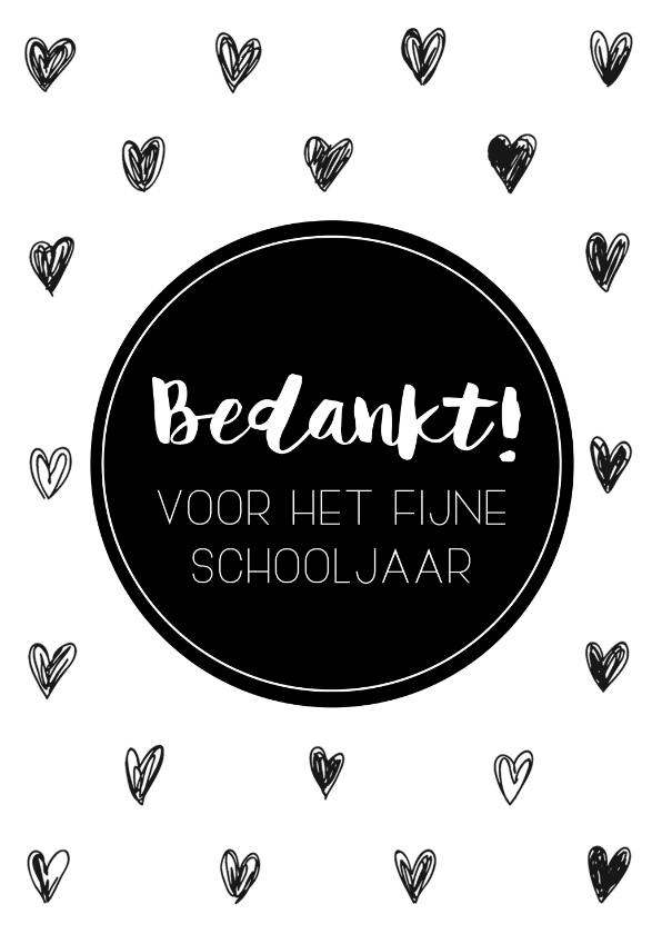 Bedankt voor het fijne schooljaar! - Bedankkaartjes Bedankkaartjes - Bedankt voor het fijne schooljaar!