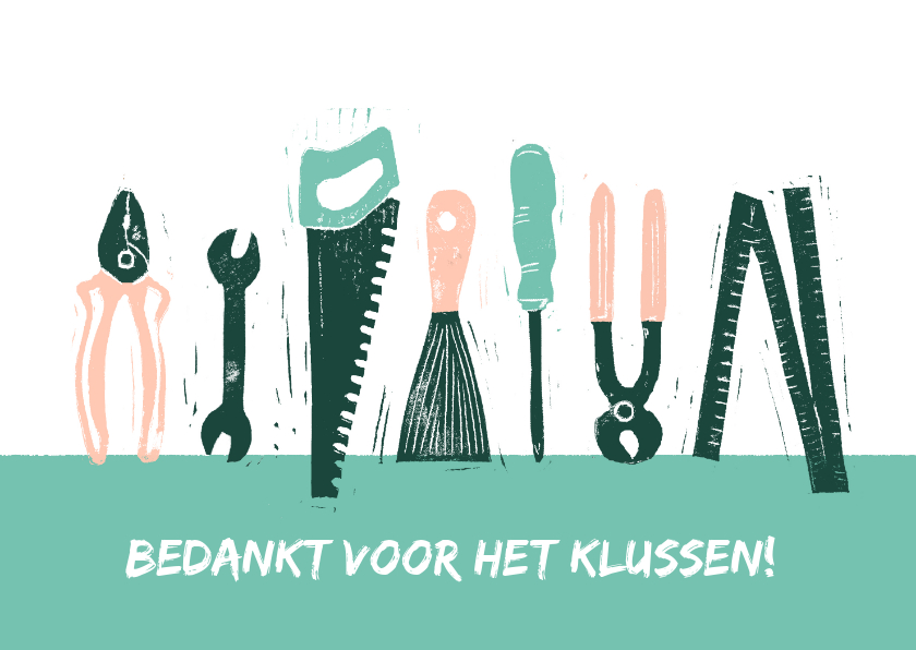 Bedankkaartjes - Bedankt voor het klussen