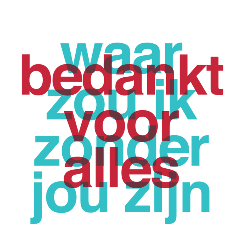 Bedankt Zonder Jou Zijn - Bedankkaartjes Bedankkaartjes - Bedankt Zonder Jou Zijn