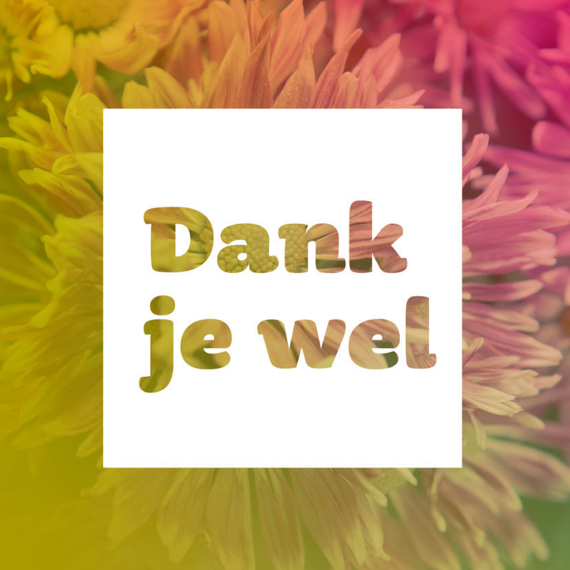 bloemen, dank je wel - Bedankkaartjes Bedankkaartjes - bloemen, dank je wel