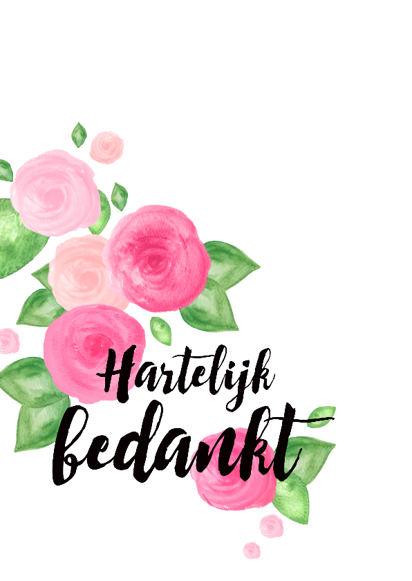 Bloemen hartelijk bedankt - SU - Bedankkaartjes Bedankkaartjes - Bloemen hartelijk bedankt - SU