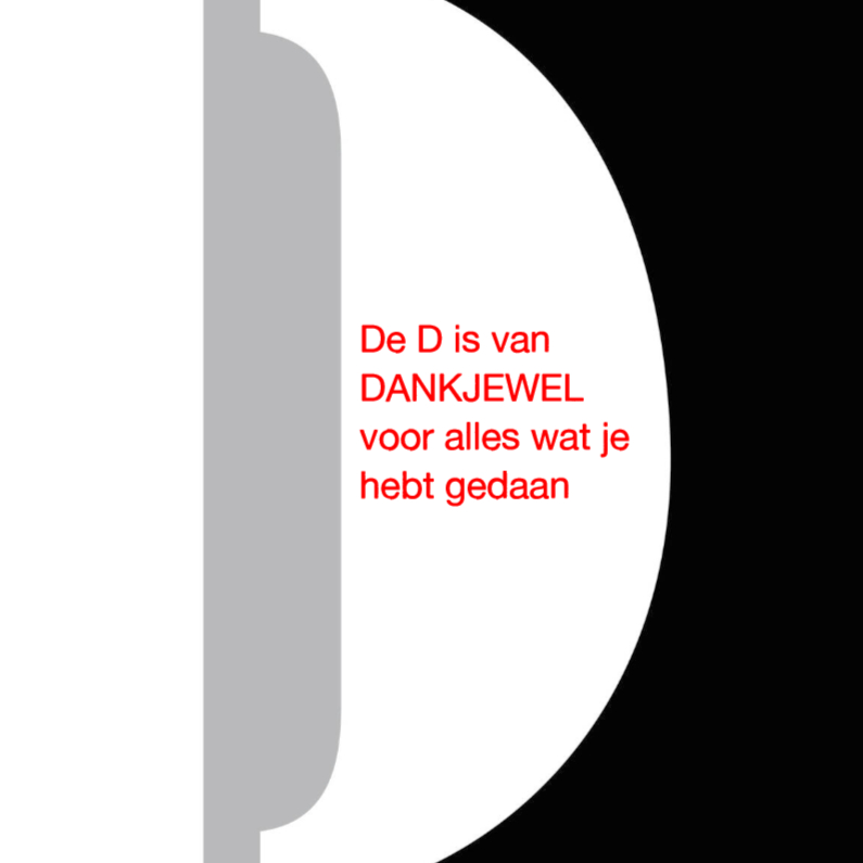 De D van Dankjewel - Bedankkaartjes Bedankkaartjes - De D van Dankjewel
