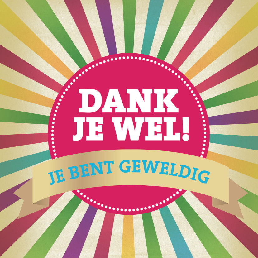 Geweldig bedankt - Bedankkaartjes Bedankkaartjes - Geweldig bedankt