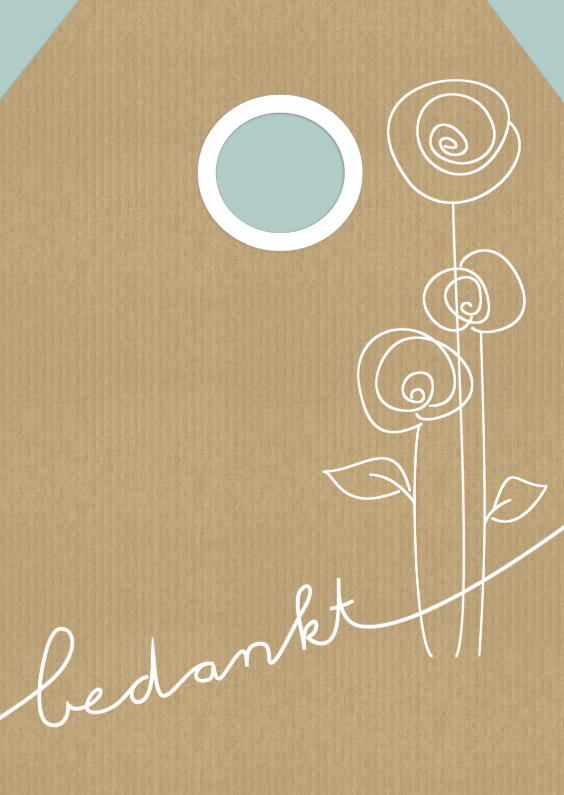 Gifttag Bedankkaart - Bedankkaartjes Bedankkaartjes - Gifttag Bedankkaart