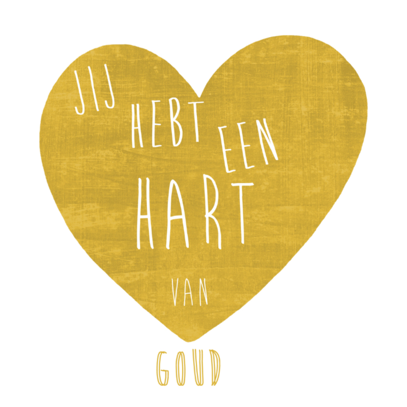 Hart van goud hart - Bedankkaartjes Bedankkaartjes - Hart van goud hart