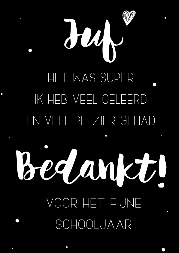 Juf, bedankt voor het fijne schooljaar - Bedankkaartjes Bedankkaartjes - Juf, bedankt voor het fijne schooljaar