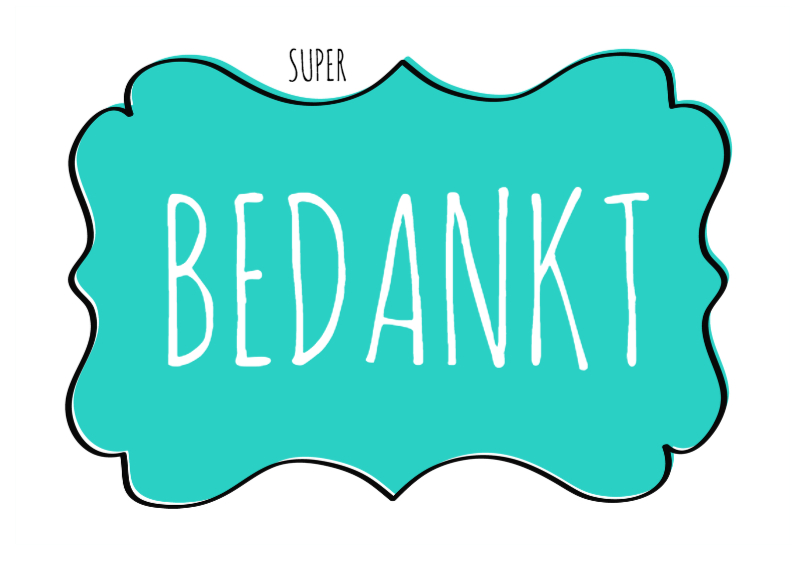 Super Bedankt Label 2 - SG - Bedankkaartjes Bedankkaartjes - Super Bedankt Label 2 - SG