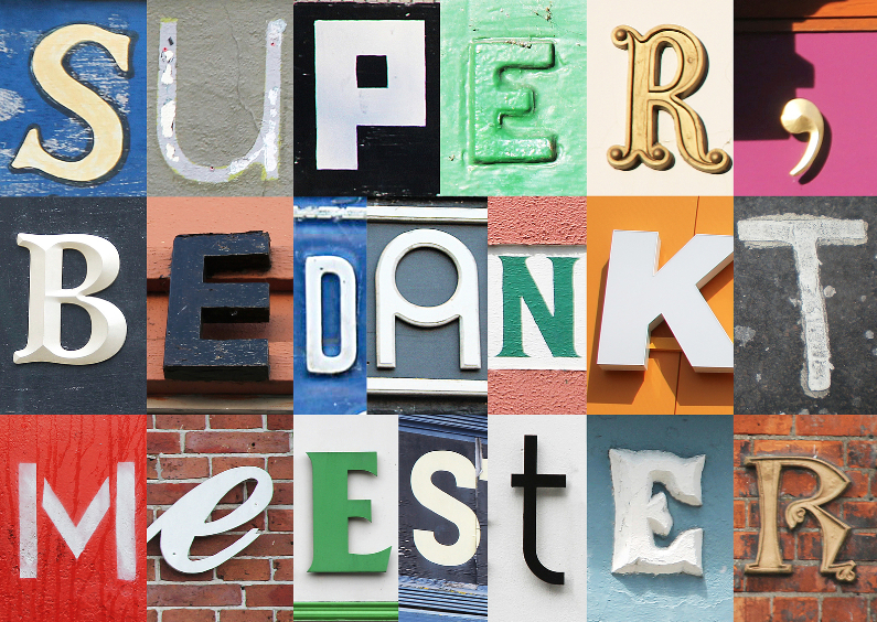 Super bedankt meester - Bedankkaartjes Bedankkaartjes - Super bedankt meester