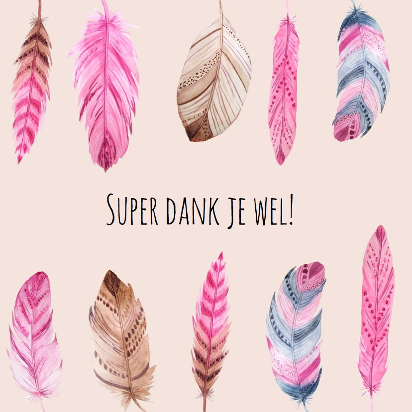 Super dank je wel! - Bedankkaartjes Bedankkaartjes - Super dank je wel!