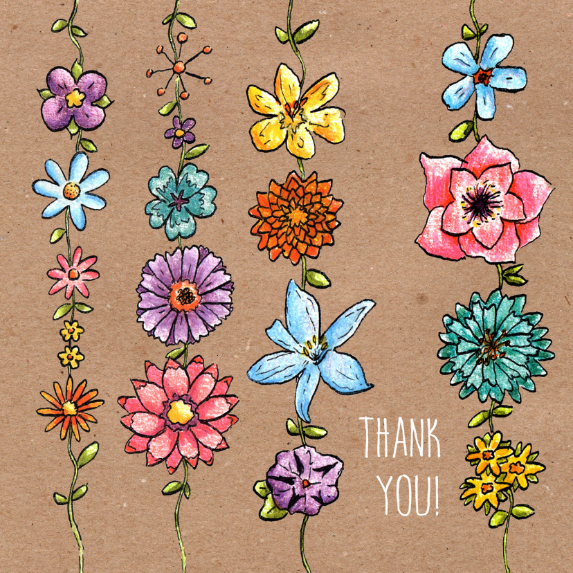 Bedankkaartjes - Thank You Flowers_Illu-Straver