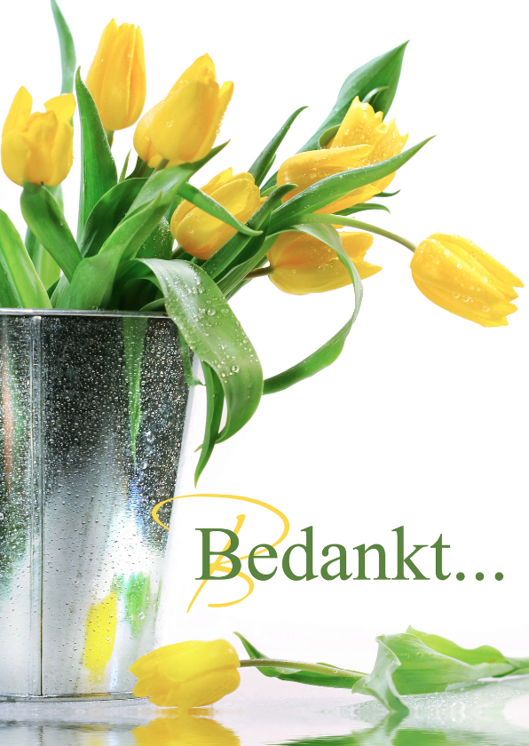 Bedankkaartjes - Tulpenkaart bedankt