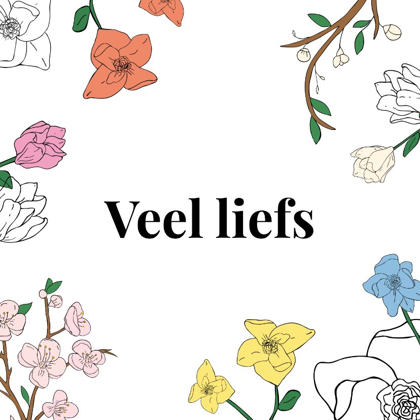 Veel liefs van Norah voor jou - Bedankkaartjes Bedankkaartjes - Veel liefs van Norah voor jou
