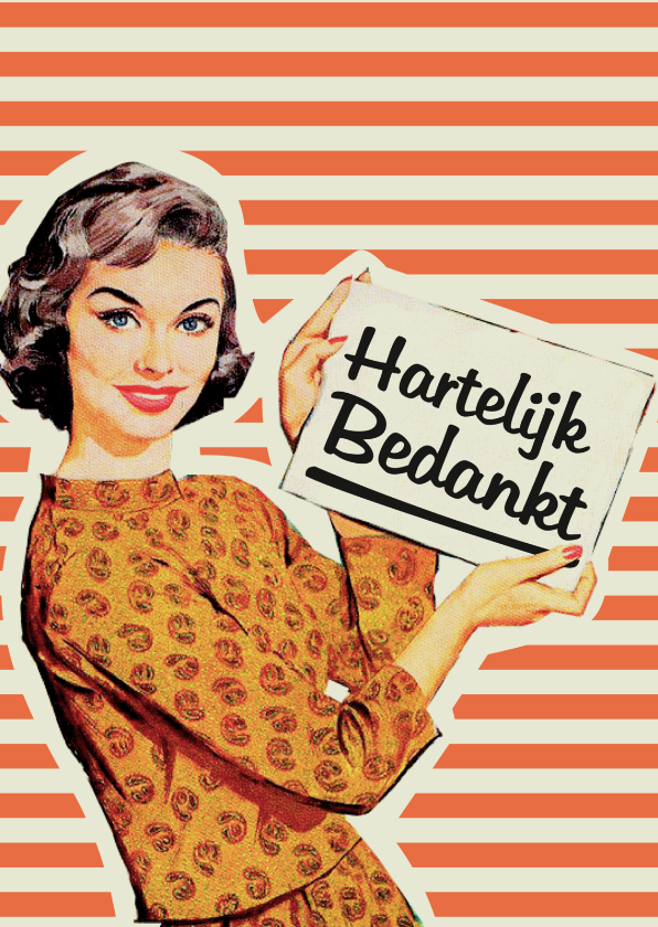 Vintage Hartelijk Bedankt - Bedankkaartjes Bedankkaartjes - Vintage Hartelijk Bedankt