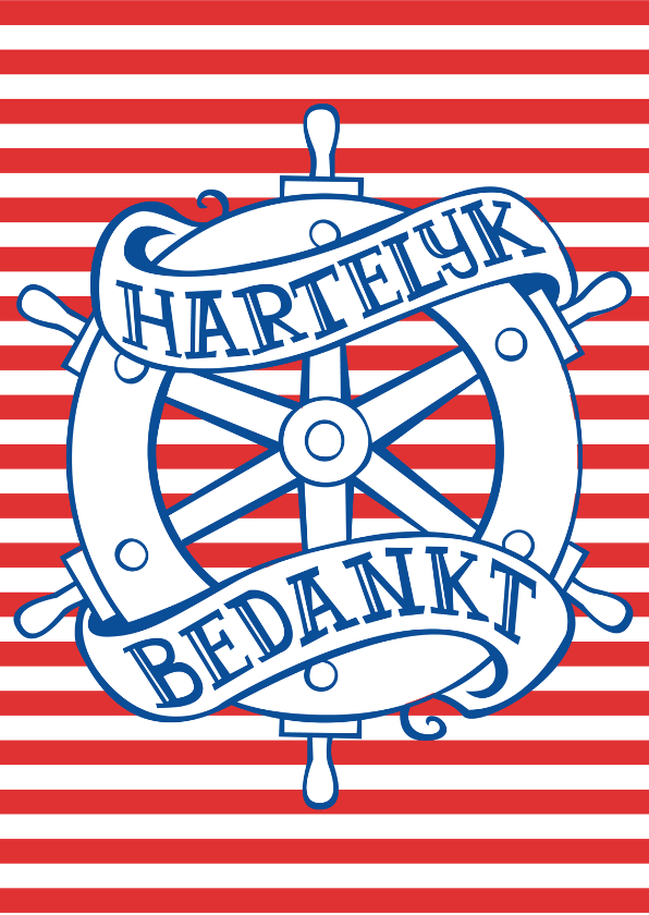 Vintage Sailor Bedankt - Bedankkaartjes Bedankkaartjes - Vintage Sailor Bedankt