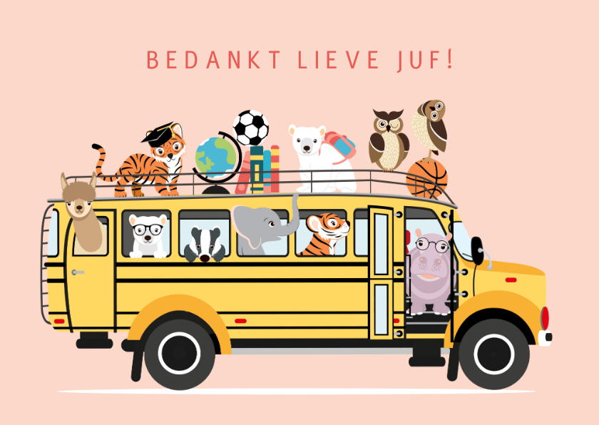 Voor de allerliefste juf - Bedankkaartjes Bedankkaartjes - Voor de allerliefste juf