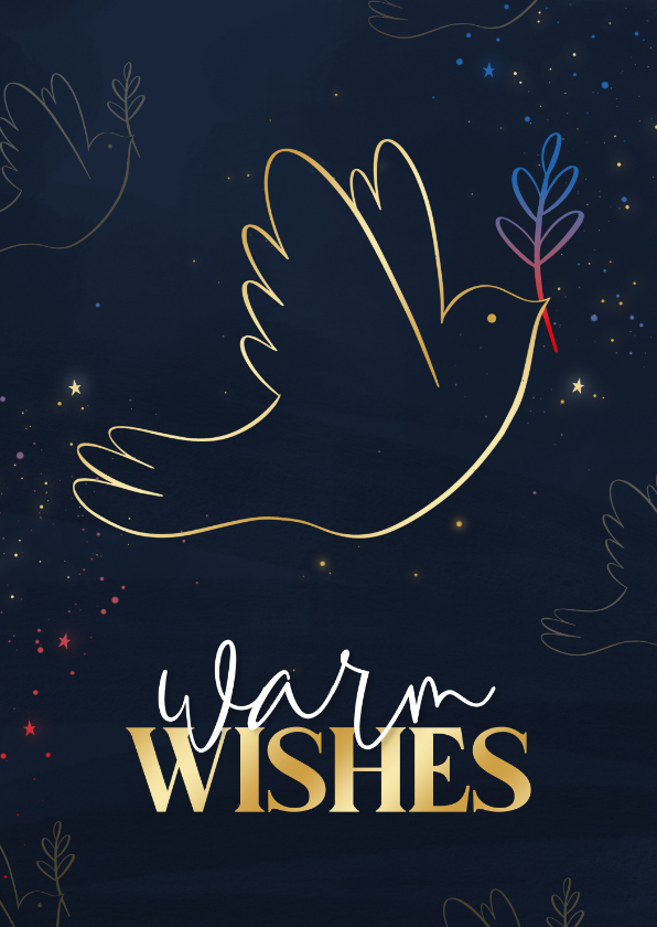 Warm wishes verschilmakers blauw Engelstalig - Bedankkaartjes Bedankkaartjes - Warm wishes verschilmakers blauw Engelstalig