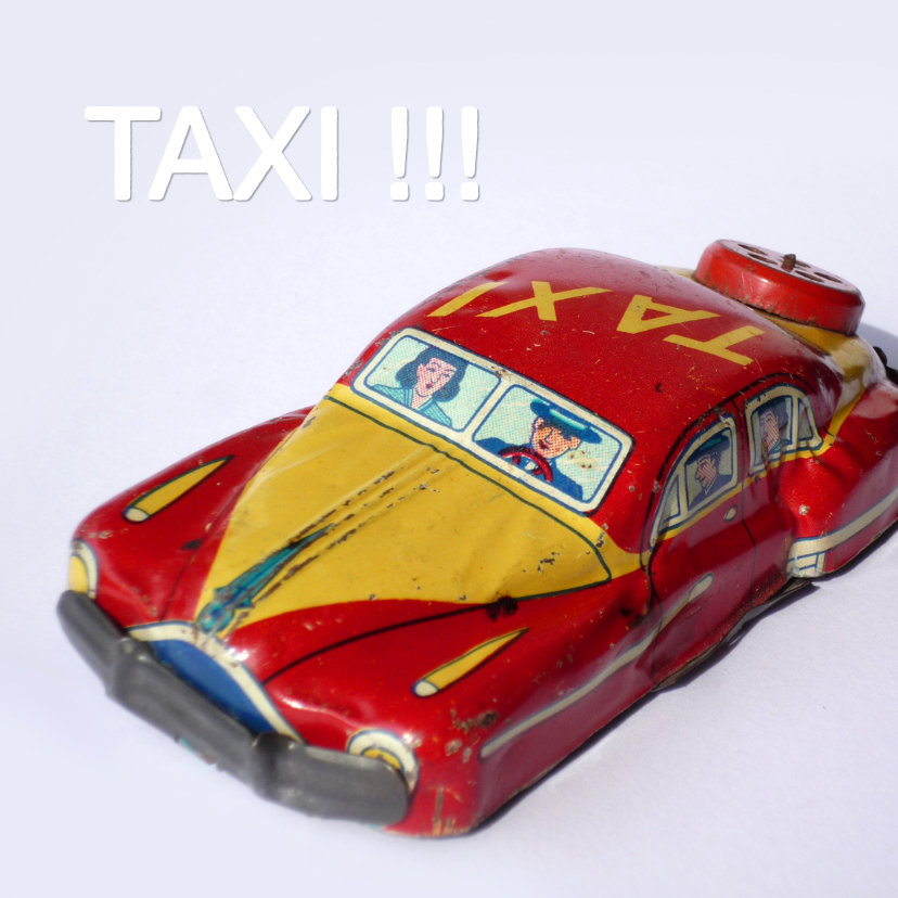 wenskaart Taxi blik - Bedankkaartjes Bedankkaartjes - wenskaart Taxi blik