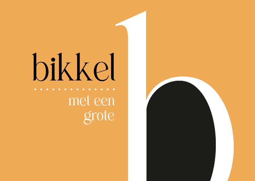 Beterschap bikkel met een grote B - Beterschapskaarten Beterschapskaarten - Beterschap bikkel met een grote B