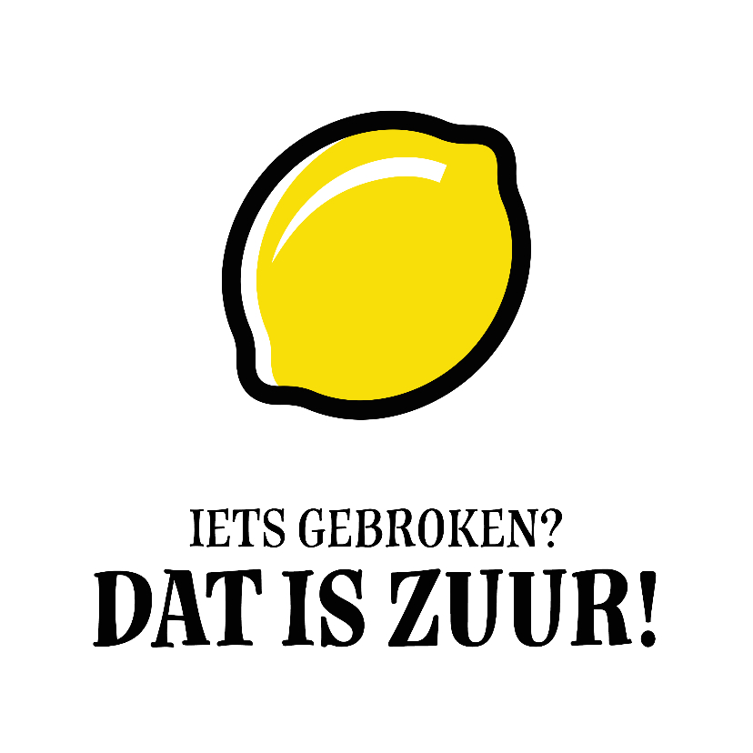 Beterschapskaarten - Beterschap - iets gebroken dat is zuur