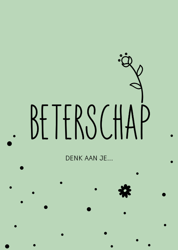 Beterschapskaarten - Beterschap, ik denk aan je - pastel