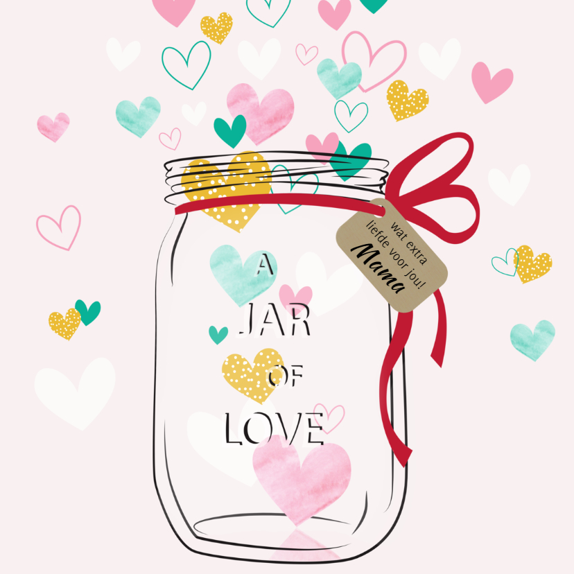 Beterschap Jar of love - SV - Beterschapskaarten Beterschapskaarten - Beterschap Jar of love - SV