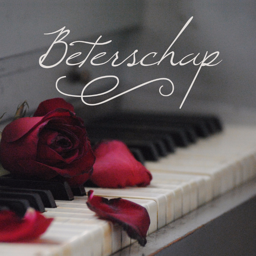 Beterschapskaarten - Beterschap kaart muziek piano