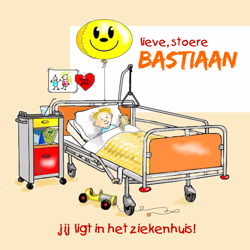 Beterschap ziekenhuis jongetje - Beterschapskaarten Beterschapskaarten - Beterschap ziekenhuis jongetje